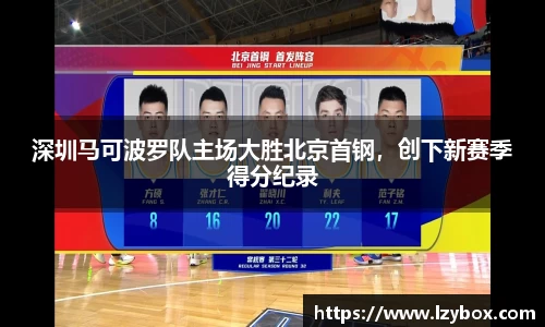 深圳马可波罗队主场大胜北京首钢，创下新赛季得分纪录